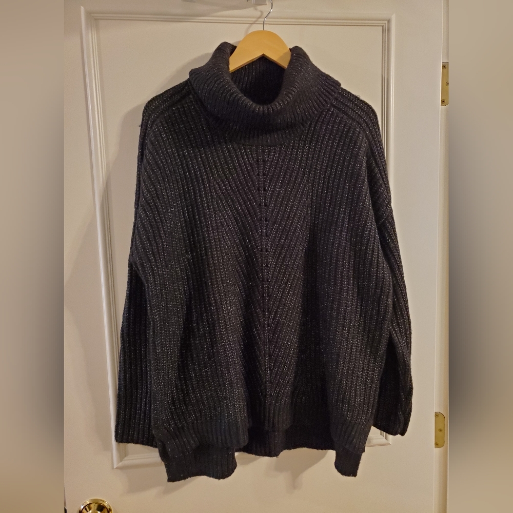 Grey turtleneck sweater